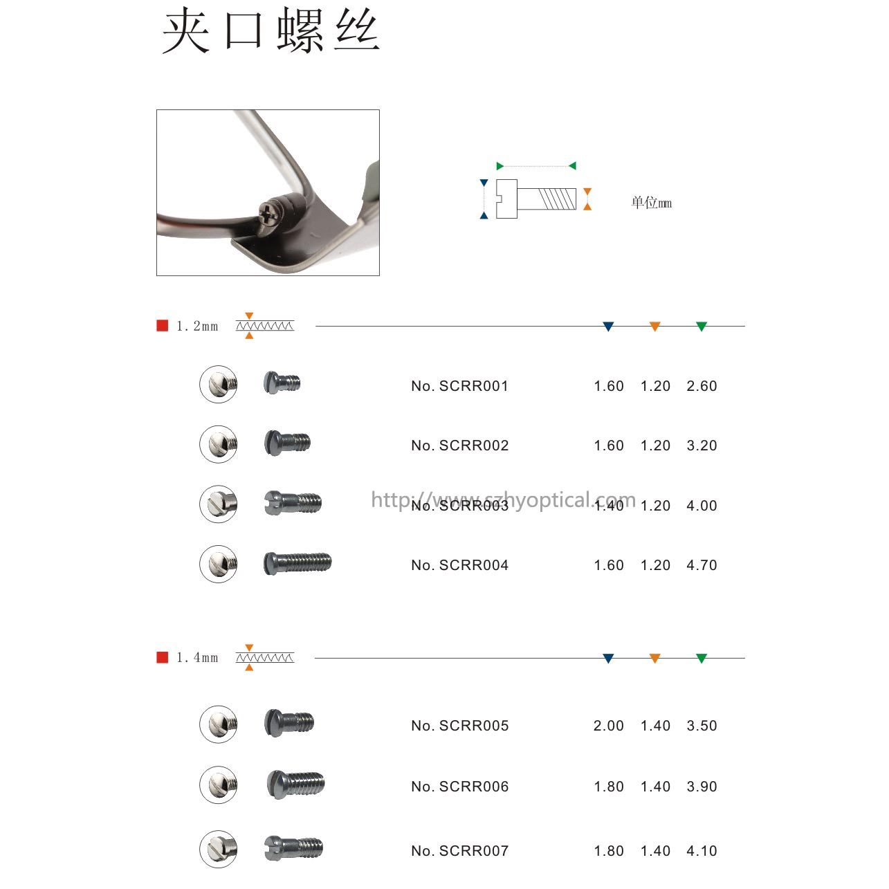 夹口螺丝
