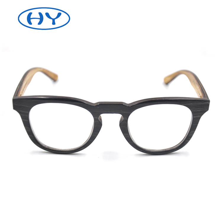 Black Ebony Wood Optical Glasses Fashion spring temples