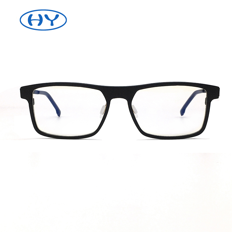 Men Vogue Carbon Fiber Rectangular Frame with Clear Lens Eyeglasses