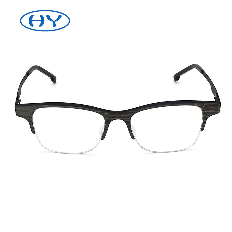 Carbon Fiber Unisex frame Rectangle Shaped with Clear Lens Eyeglasses