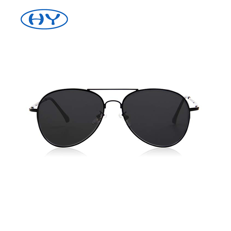 Classic Pilot Mirrored Flat Lens Sunglasses Metal Frame with Spring Hinges