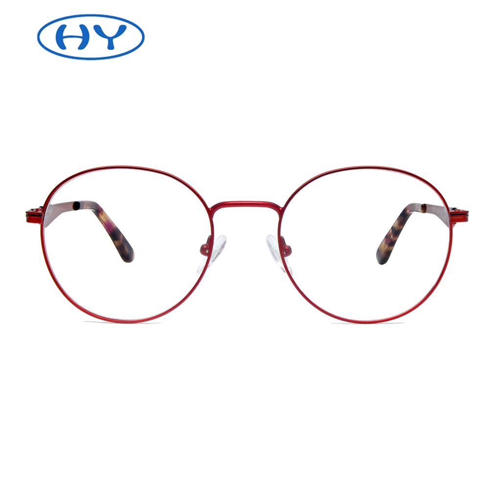 Women Round Optical Metal Frame Hot Sale Stock Available Super Light Weighted