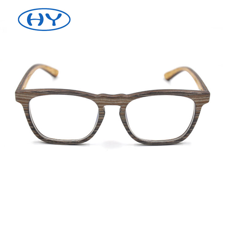 Unisex Retro Classic Glasses Real Wood Frame Clear Or Dark Lens